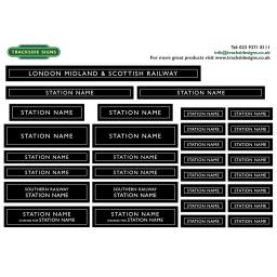 LMS (Black) - Station Names - O Gauge