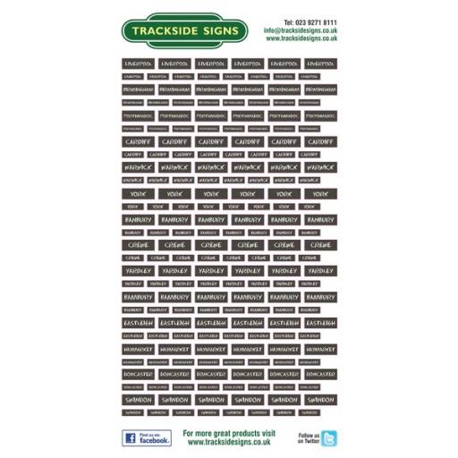 Goods Wagon Destination Labels - OO Gauge