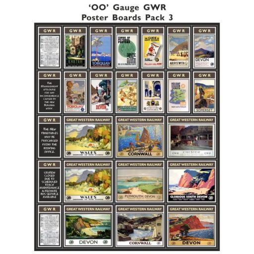 Die Cut GWR Poster Boards Pack 3 - OO Gauge