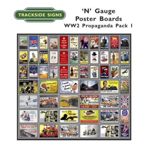 Die Cut World War 2 Poster Boards - N Gauge