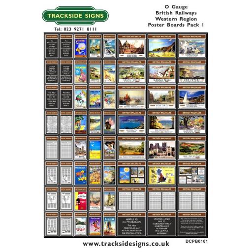 Die Cut BR Western Region Poster Boards - O Gauge