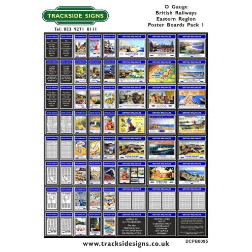 Die Cut BR Eastern Region Poster Boards - O Gauge