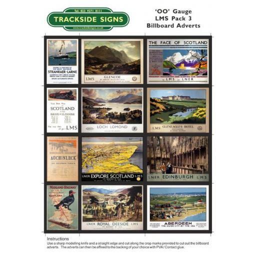 LMS Billboard Sheets Pack 3 - 'OO' Gauge