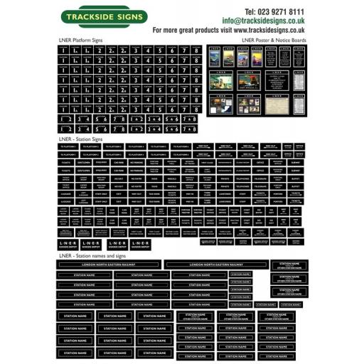 LNER (Black) Full Station Set - N Gauge
