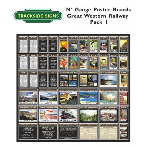 Die Cut GWR Poster Boards (Brown & Cream) Pack 1 - N Gauge