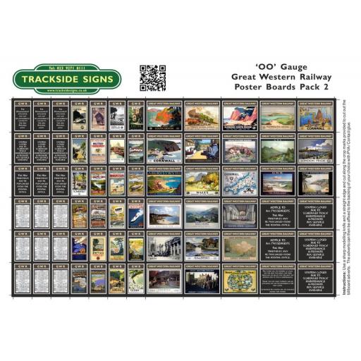 GWR - Poster Board Sheets Pack 2 - OO Gauge