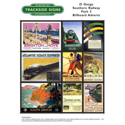 SR Billboard Sheet - Pack 2 - O Gauge