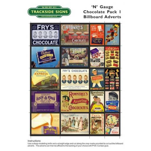 Chocolate - Billboard Sheets - N Gauge