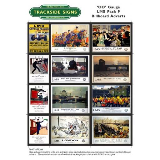 LMS Billboard Sheets Pack 9 - 'OO' Gauge