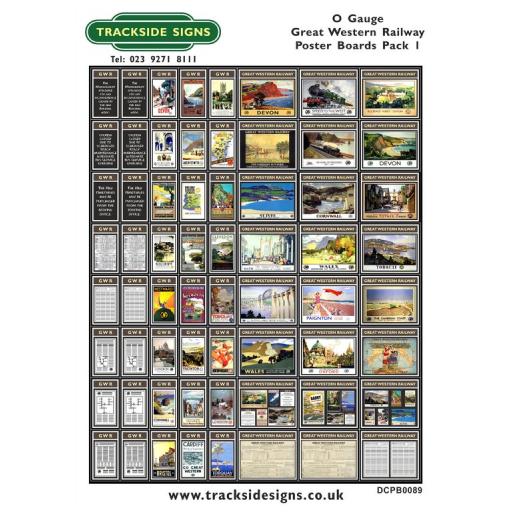 Die Cut GWR Poster Boards Pack 1 (Brown) - O Gauge