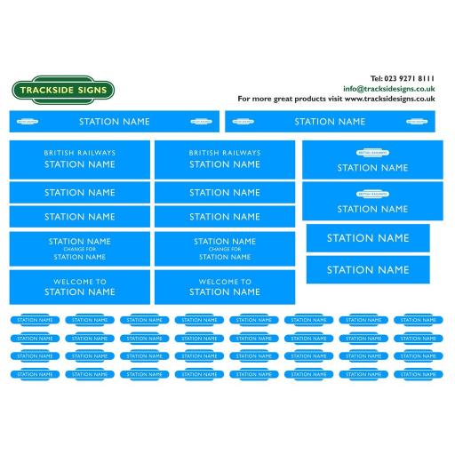 British Railways Scottish Region - Full Station Sign Set - O Gauge