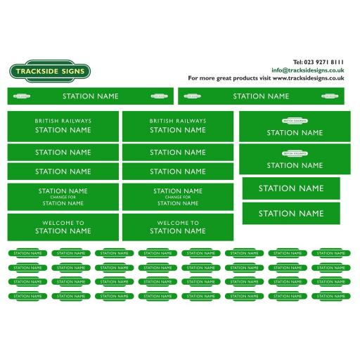 British Railways Southern Region - Full Station Sign Set - O Gauge