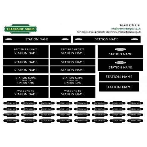 British Railways - Station Name Signs - O Gauge