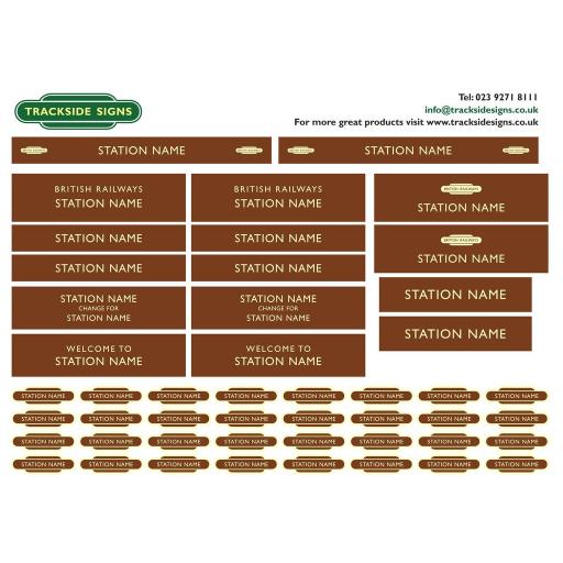 British Railways Western Region - Full Station Sign Set - O Gauge