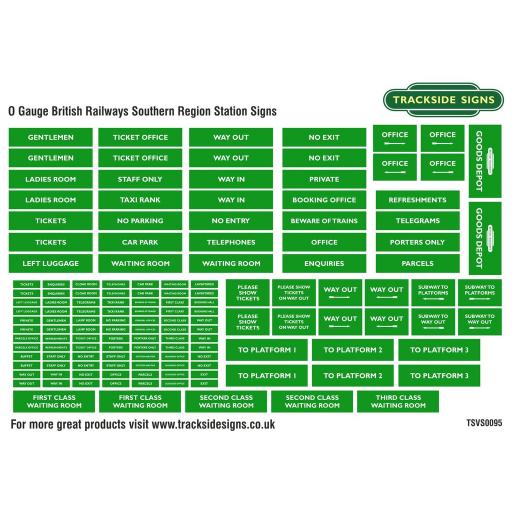 British Railways Southern Region - General Station Signs - O Gauge