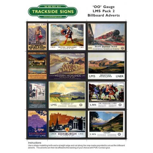 LMS Billboard Sheets Pack 2 - 'OO' Gauge