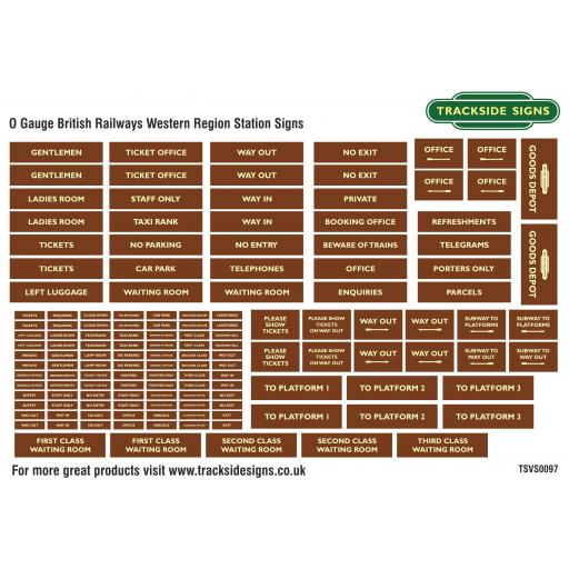 British Railways Western Region - General Station Signs - O Gauge