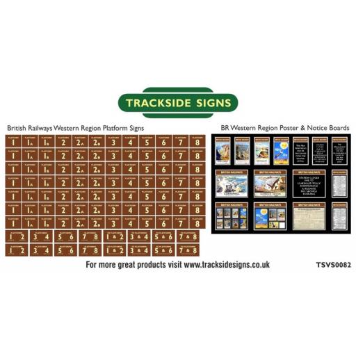 British Railways Western Region Platform Numbers and Posterboards - N Gauge