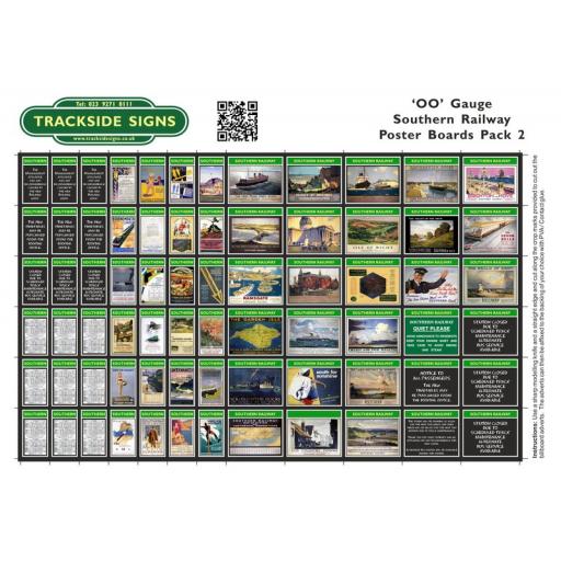 Southern Railway - Poster Board Sheets Pack 2 - OO Gauge