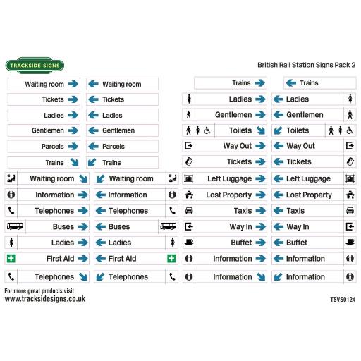 British Rail General Station Signs (Pack 2) - O Gauge