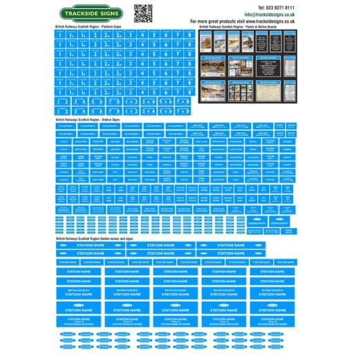 British Railways Scottish Region Station Signs Full Set - OO Gauge