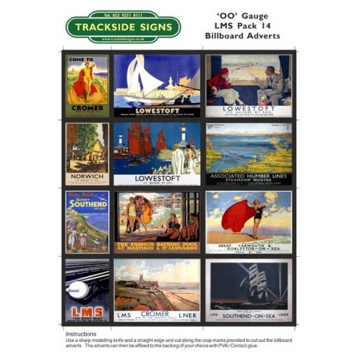 LMS Billboard Sheets Pack 14 - 'OO' Gauge