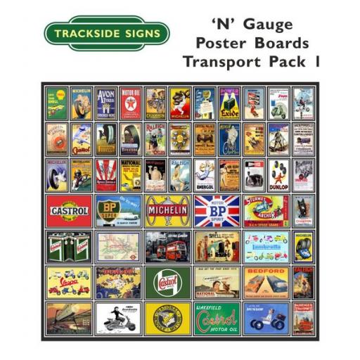 Die Cut Transport Poster Boards - N Gauge