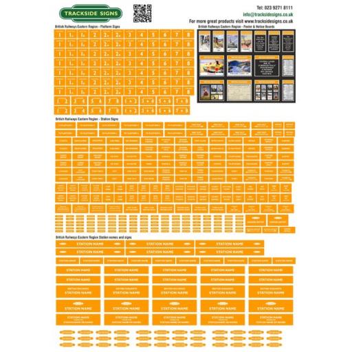 British Railways North Eastern Region Station Signs Full Set - OO Gauge