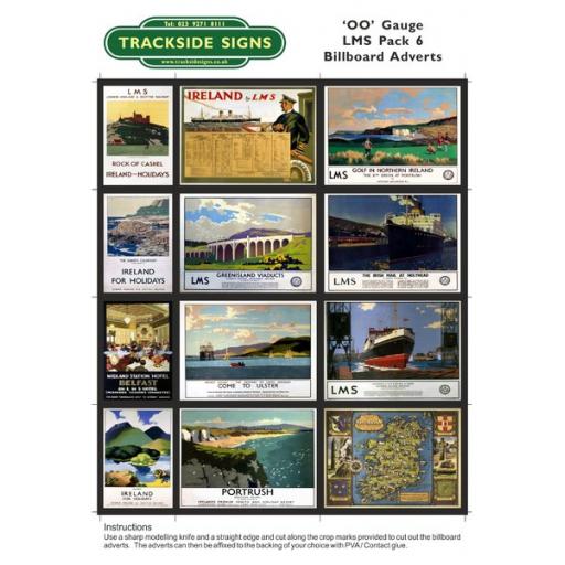 LMS Billboard Sheets Pack 6 - 'OO' Gauge