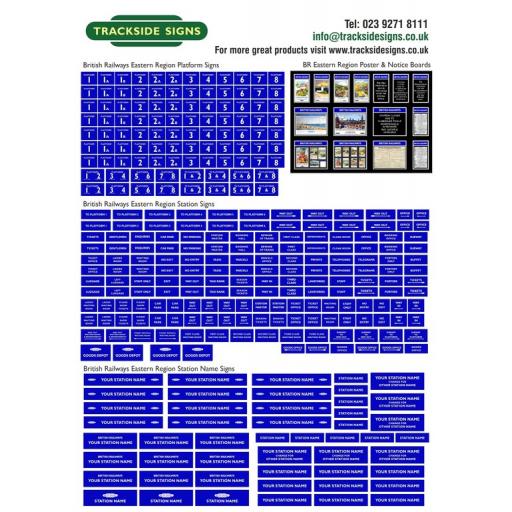 British Railways Eastern Region Full Station Signs Sets - N Gauge