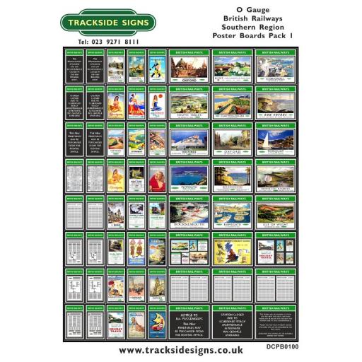 Die Cut BR Southern Region Poster Boards - O Gauge