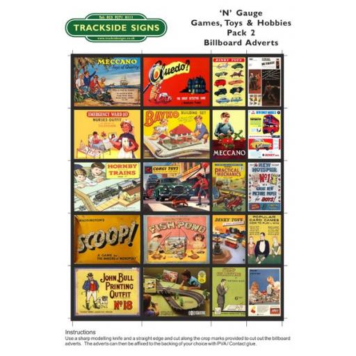 Toys & Games - Billboard Sheets - Pack 2 - 'N' Gauge