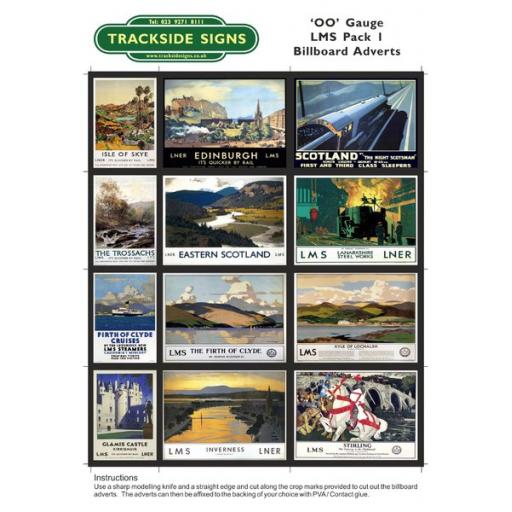 LMS Billboard Sheets Pack 1 - 'OO' Gauge