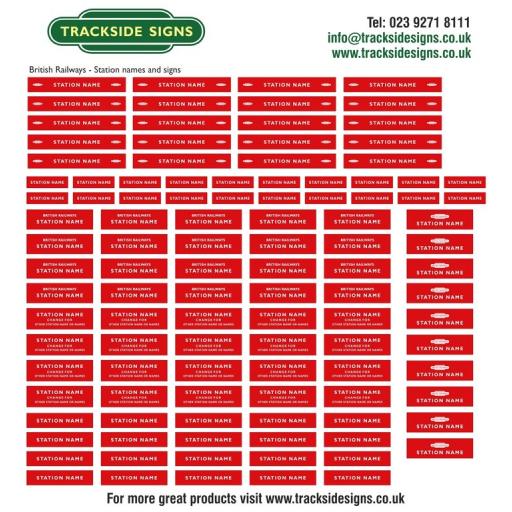 British Railways London Midland Region Station Name Only Signs - N Gauge