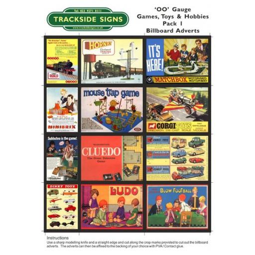 Toys & Hobbies Billboard Sheets Pack 1 - OO Gauge