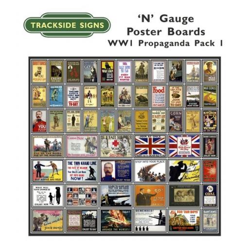 Die Cut World War 1 Poster Boards - N Gauge