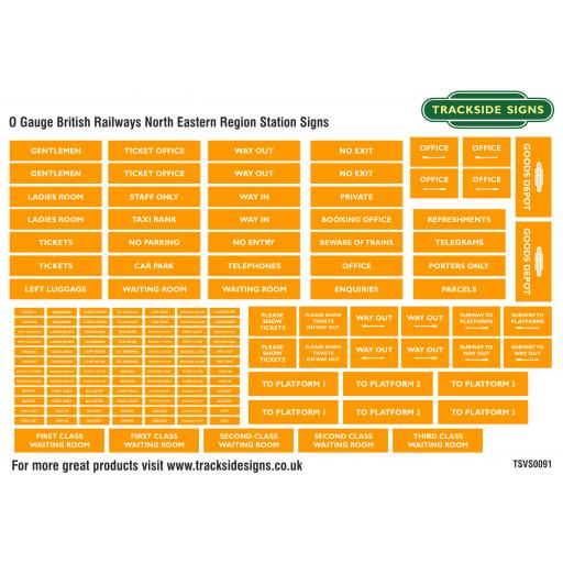 British Railways North Eastern Region - General Station Signs - O Gauge