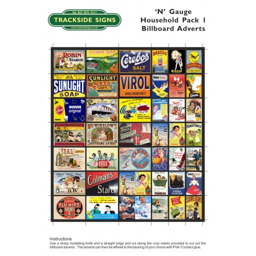 Household Goods - Billboard Sheets - N Gauge