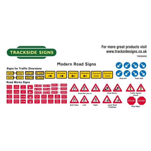 Roadwork Signs (Modern) - OO Gauge