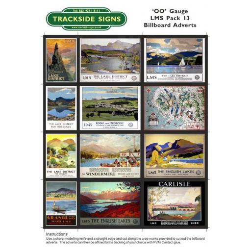 LMS Billboard Sheets Pack 13 - 'OO' Gauge