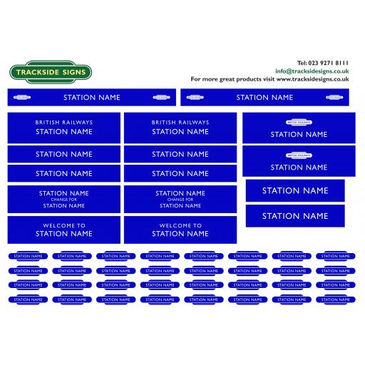 British Railways Eastern Region - Station Name Signs - O Gauge