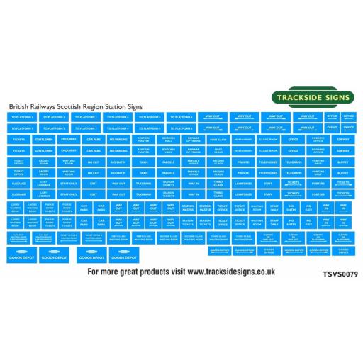 British Railways Scottish Region General Station Signs - N Gauge