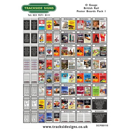 Die Cut British Rail Poster Boards - O Gauge