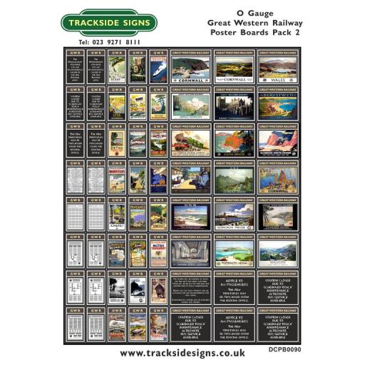 Die Cut GWR Poster Boards Pack 2 (Brown) - O Gauge