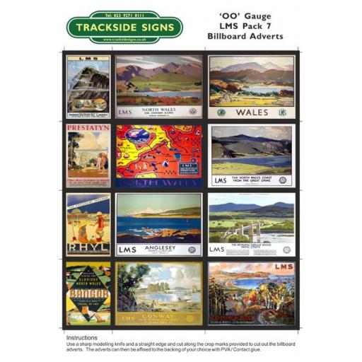 LMS Billboard Sheets Pack 7 - 'OO' Gauge