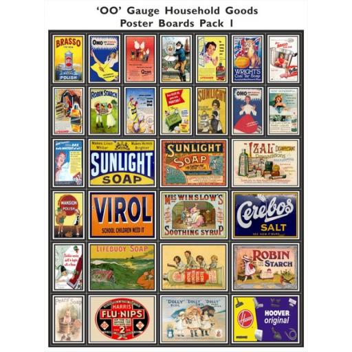 Die Cut Household Goods Poster Boards Pack 1