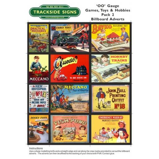 Toys & Hobbies Billboard Sheets Pack - OO Gauge