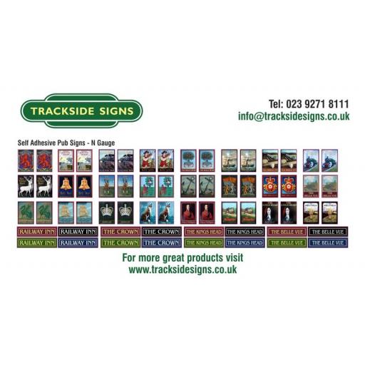 Die Cut Pub Signs - N Gauge