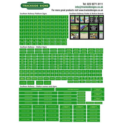 Southern Railway (Green and Cream) Full Station Set - N Gauge
