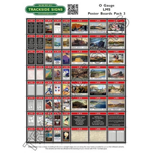 LMS Poster Board Sheets Pack 3- 'O' Gauge